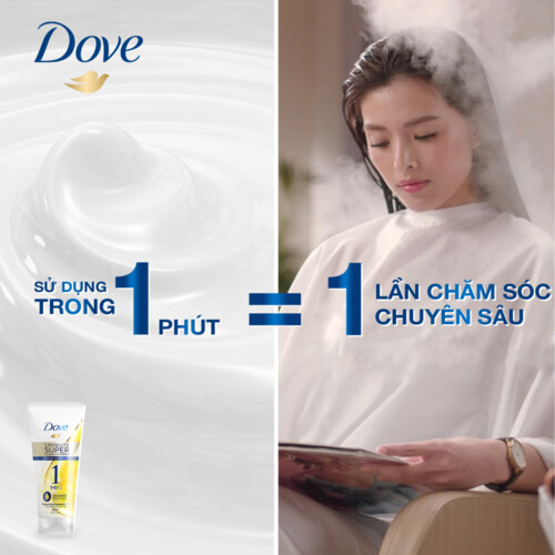 Combo Dầu gội và Kem xả DOVE Phục Hồi Hư Tổn Tinh Chất Serum cao cấp dưỡng tóc khỏe đẹp 880g, 180ml