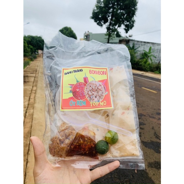bánh tráng ớt rim tóp mỡ