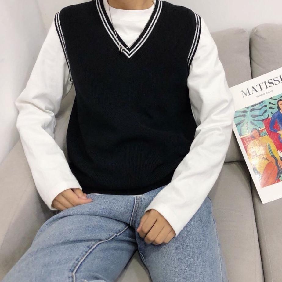 Áo gile nam nữ form rộng unisex