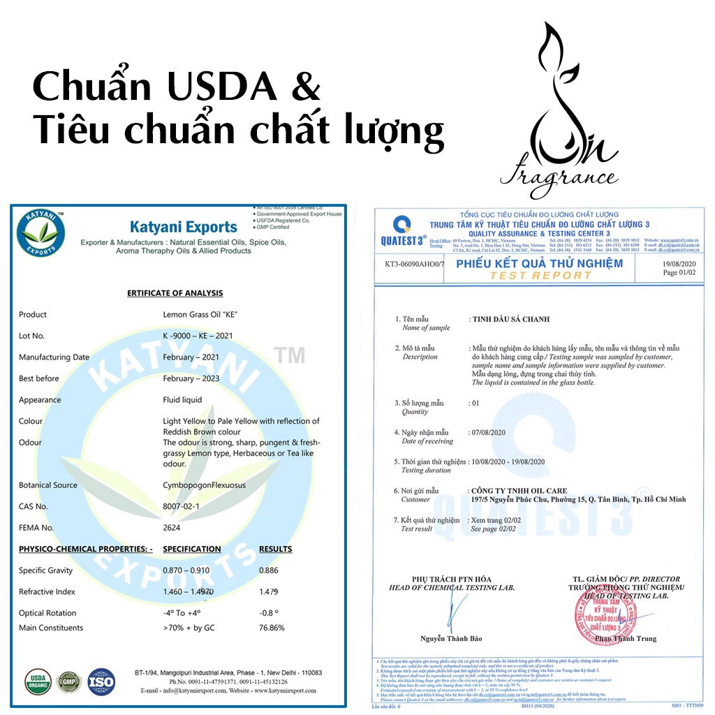 Tinh dầu Bạch Đàn Chanh nguyên chất - Lọ 10 ml | Kiểm nghiệm GC-MS và COA chuẩn USDA