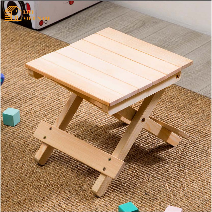Ghế gỗ gấp nhỏ gọn mini - Decor trang trí