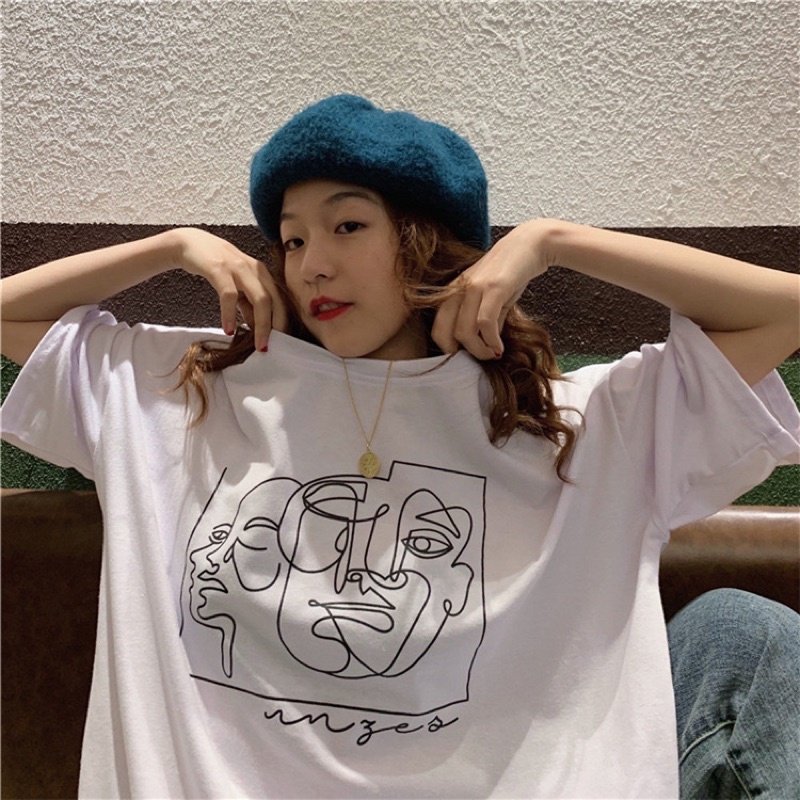 Áo phông 3158 nam nữ tay lỡ, áo thun ovesize form rộng chất cotton khô in hình rối | BigBuy360 - bigbuy360.vn