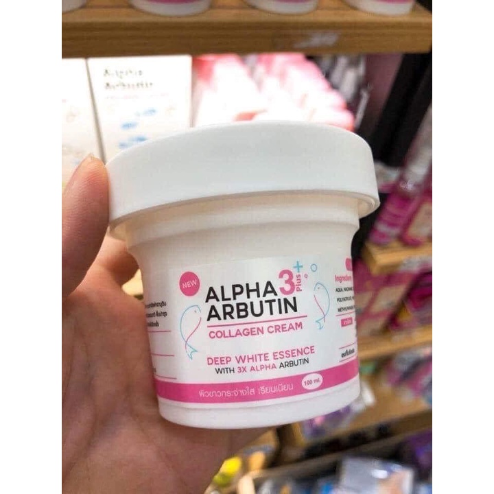 Kem dưỡng Body Alpha Arbutin Collagen Cream 3 Plus Thái Lan hộp 100g - CO187