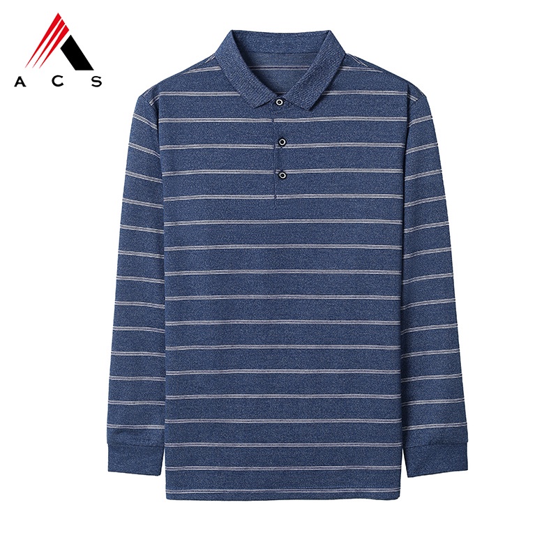 Áo thun polo tay dài kẻ sọc 4 màu sắc chọn lựa cho nam