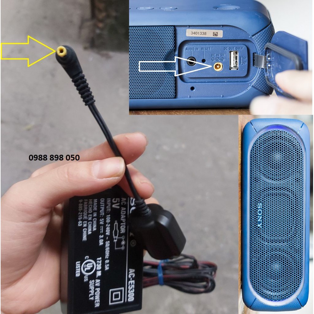 sạc pin 5v 3a loa Bluetooth sony xb30