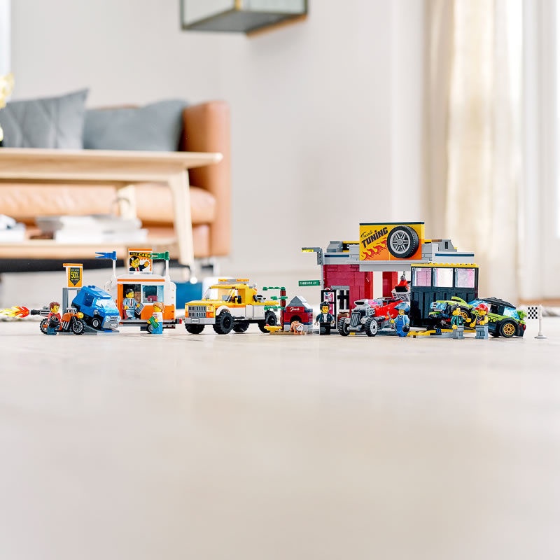 Đồ chơi giáo dục Lắp Ráp mô hình Cửa Tiệm Sửa Xe 11535  City Tuning Workshop Toy Car Garage