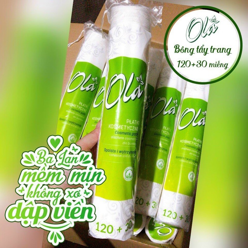 SIÊU PHẨM BÔNG TẨY TRANG OLA BA LAN 150 miếng