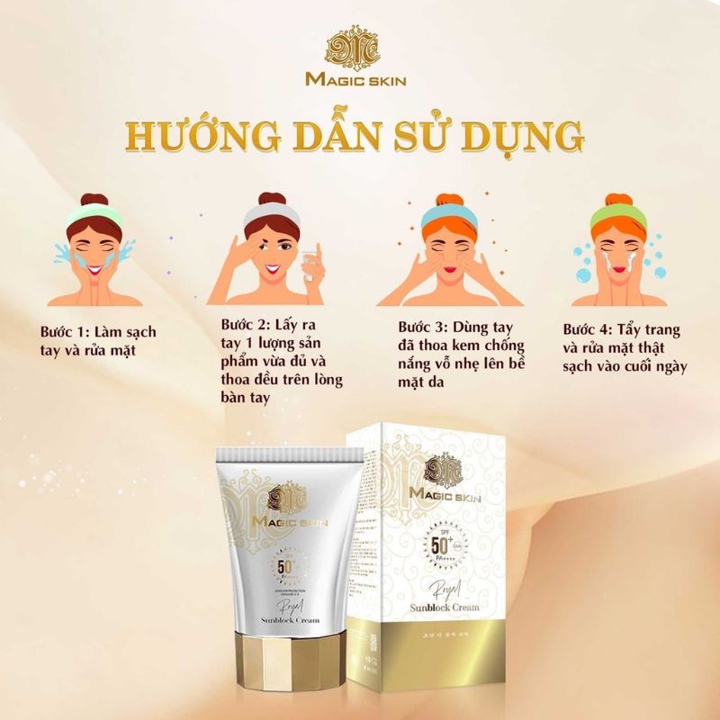 KEM CHỐNG NẮNG Magic Skin Royal Sunblock Cream 50ml SPF 50+ PA++++