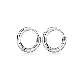Bông tai nam inox khuyên tròn 12mm BT233 - 2 chiếc