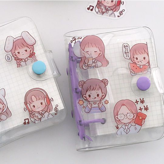 Set 40 Miếng Dán Hình Cô Gái Hoạt Hình Nhật Bản Dễ Thương Trang Trí Tạp Chí