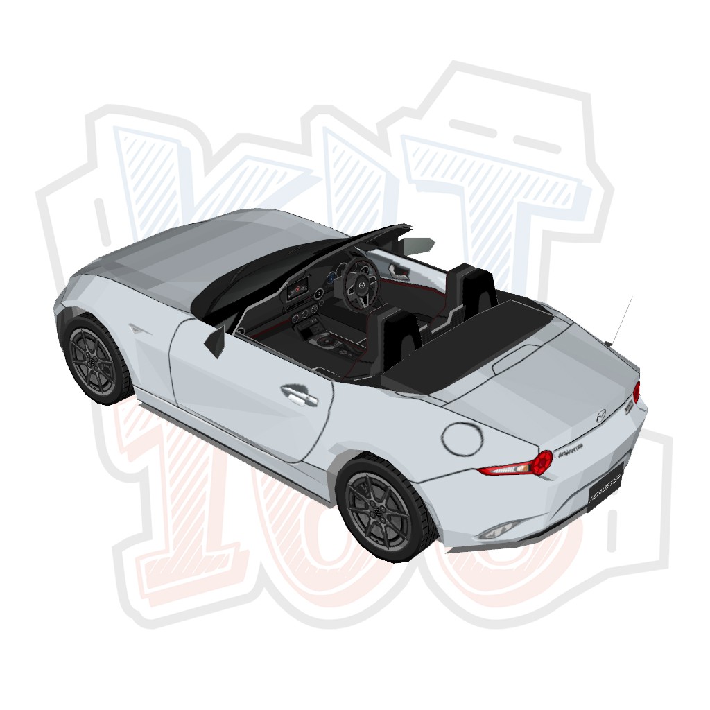 Mô hình giấy Mazda Roadster Trắng