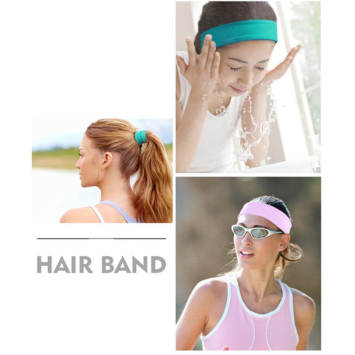 Băng đô thể thao cài đầu headband cotton đeo trán thấm mồ hôi chống trượt co giãn thời trang bản 5cm BD1bigsale