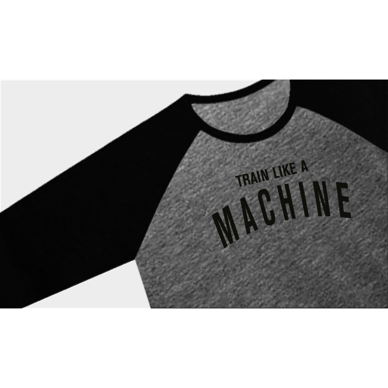 Áo thun thể thao cổ tròn tay lửng 3/4 in họa tiết thời trang cho nam