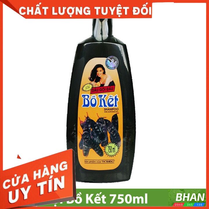 Dầu Gội Bồ Kết Thorakao 750ml- chiết xuất từ bồ kết nguyên chất-giúp mái tóc đen dài bóng mượt