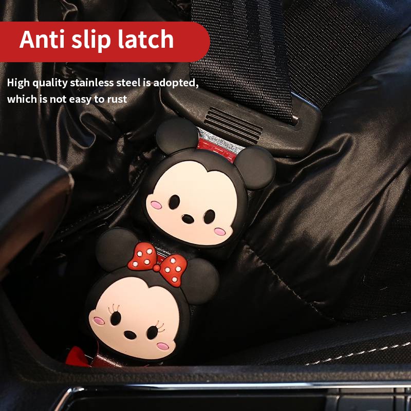 [Mã LIFE1603ALL giảm 10% đơn 0Đ] Chốt Cài Dây An Toàn Ngắt Chuông Cảnh Báo Ô Tô Hoạ Tiết Hoạt Hình Dễ Thương