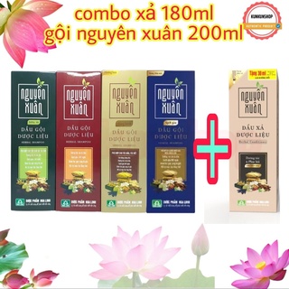 Combo dầu gội thảo dược Nguyên xuân 200ml và dầu xả 180ml