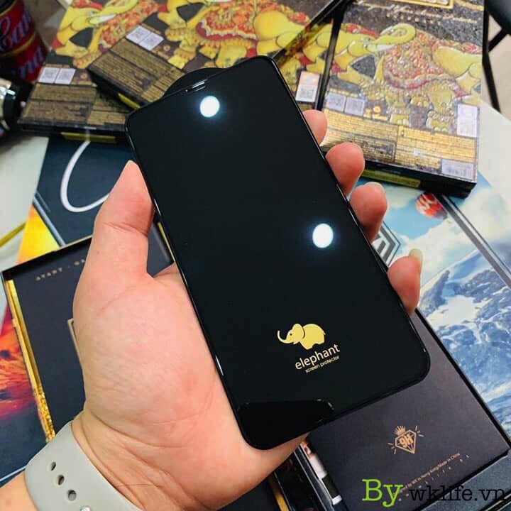 Cường Lực iPhone Chống Vỡ Cạnh WK Elephant Con Voi Full Màn