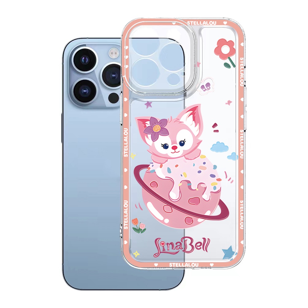 Ốp Điện Thoại TPU Gel Trong Suốt Viền Vuông Chống Rơi Cho iPhone 13 Pro Max 14 12 iPhone 11 XR 8 7 SE 2022 Stellalou Linabell