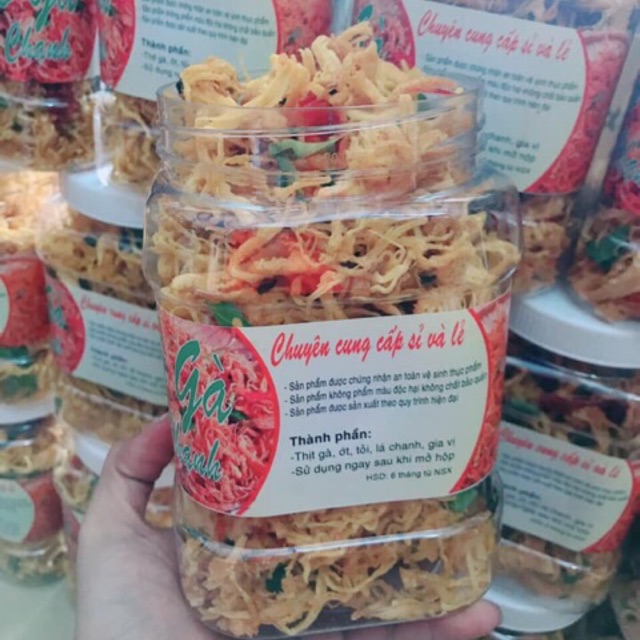 Khô gà lá chanh hủ 500g