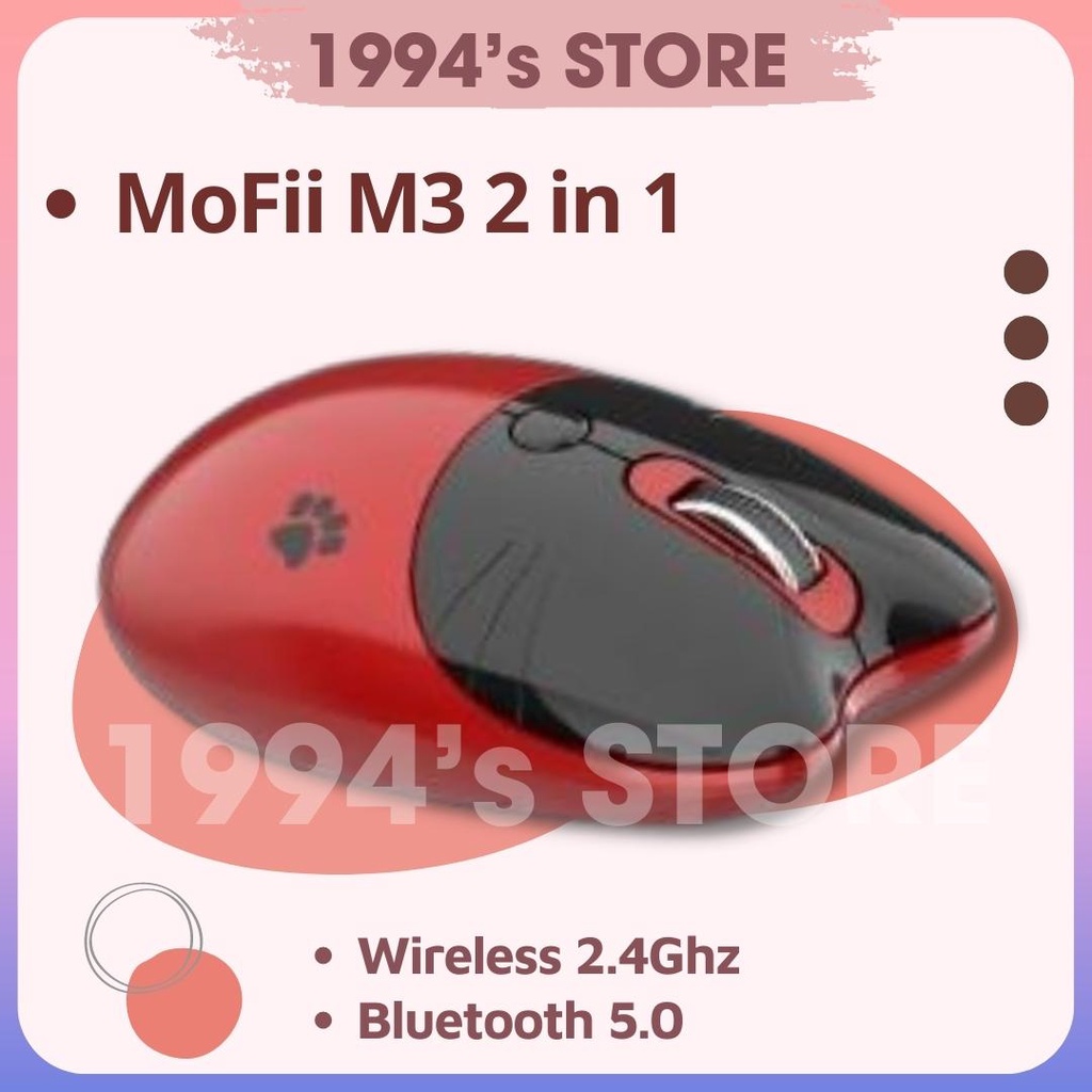Chuột ĐA KẾT NỐI bluetooth + không dây Ferris Hand M3 MOFII nhiều màu xinh xắn dễ thương - Bảo hành 12 tháng