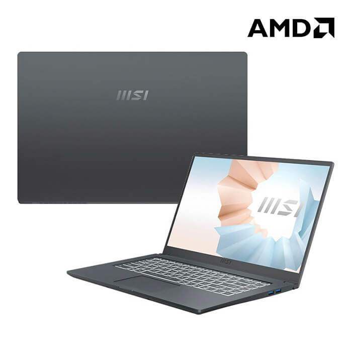 Laptop MSI Modern 15 A5M AMD Ryzen, RAM 8GB DDR4/ 512GB SSD, 15.6 inch FHD, AMD Radeon Graphics, 3Cell 52Whr, Win10, 1Yr