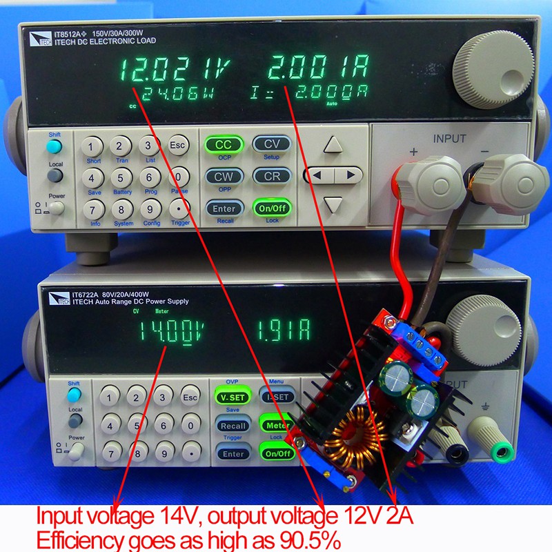 DC-DC CC CV Buck Boost Converter 9-35 đến 1-35V 80W Buck Booster DC Step Down Step Up Module Adaptor Điều chỉnh điện áp