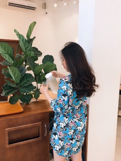 Đầm suông in Mickey 3D, hình thật 100%