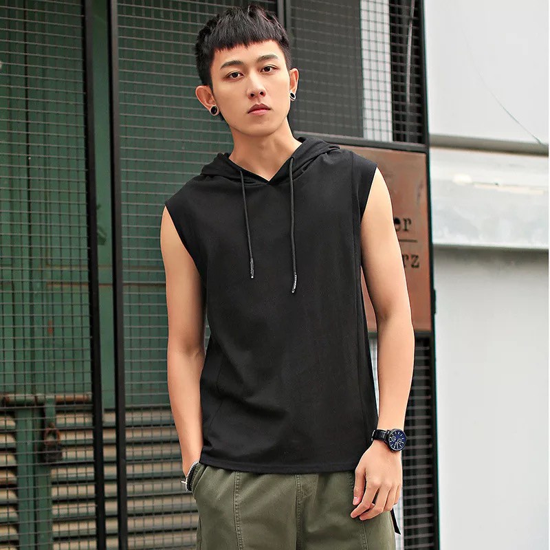 Áo Ba Lỗ Nam - Tanktop có nón phong cách Oppa