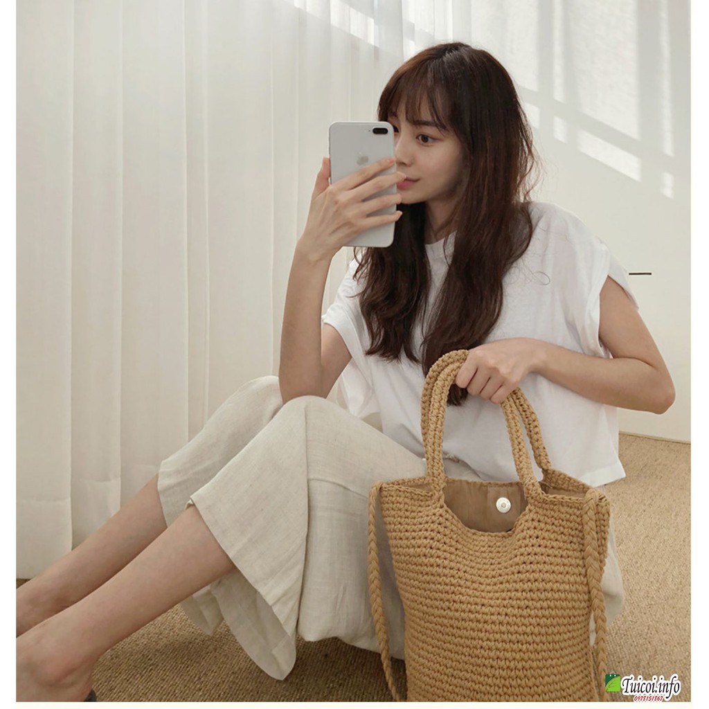 Túi len đeo chéo đày dặn xinh xắn quai xách