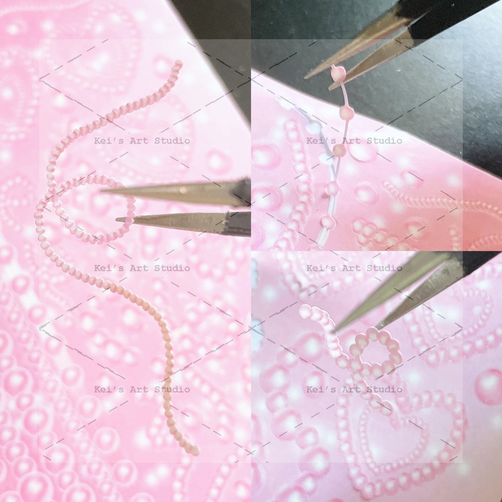 Sticker nhãn dán hình viên ngọc - pearl cán hologram