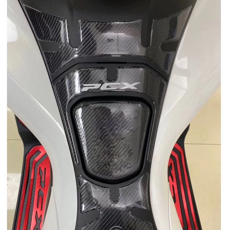 Miếng dán trang trí nắp bình xăng bằng sợi carbon 5D chuyên dụng cho xe Honda Pcx150 Pcx125 2018-2019