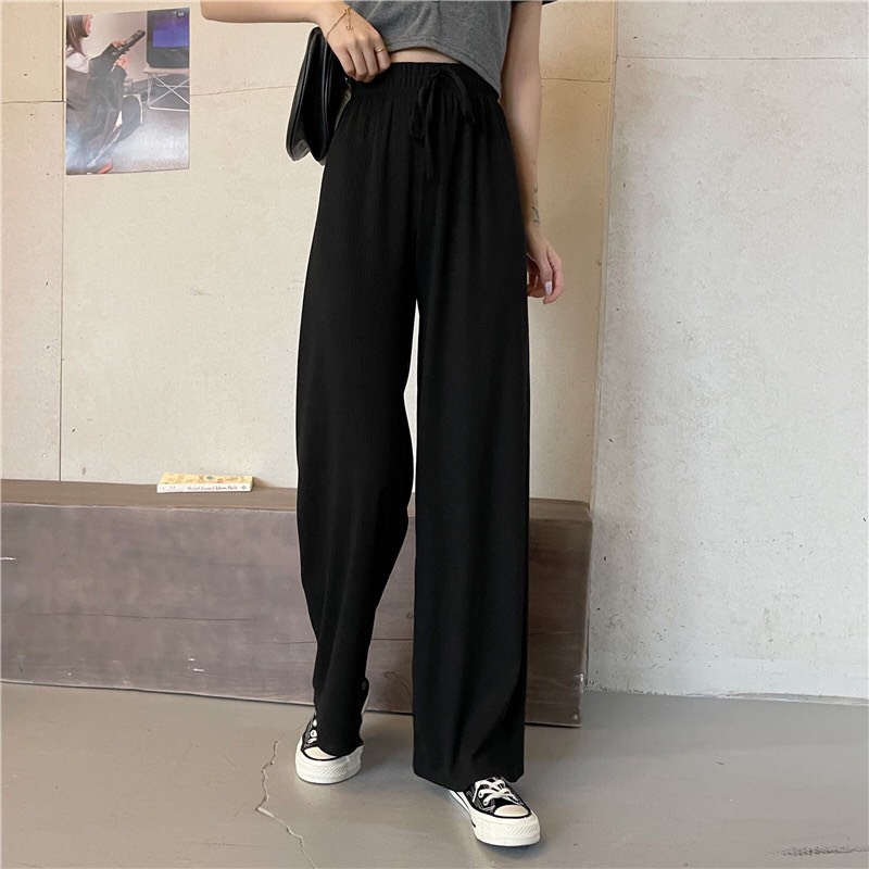 Quần len tăm |Hàng cao cấp| ống suông tôn dáng quốc dân, quần ống rộng jogger nữ hàng bao đẹp /thoitrangsvtn