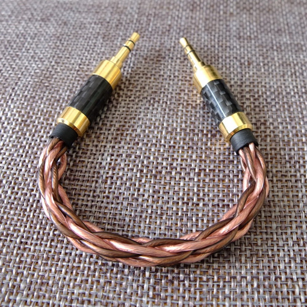 10cm AUX Cable 3.5mm Male to 3.5mm Male 8 core braided Stereo Audio Cable For Walnut V2/V2S Zishan Z1/Z2 Amplifier MP3