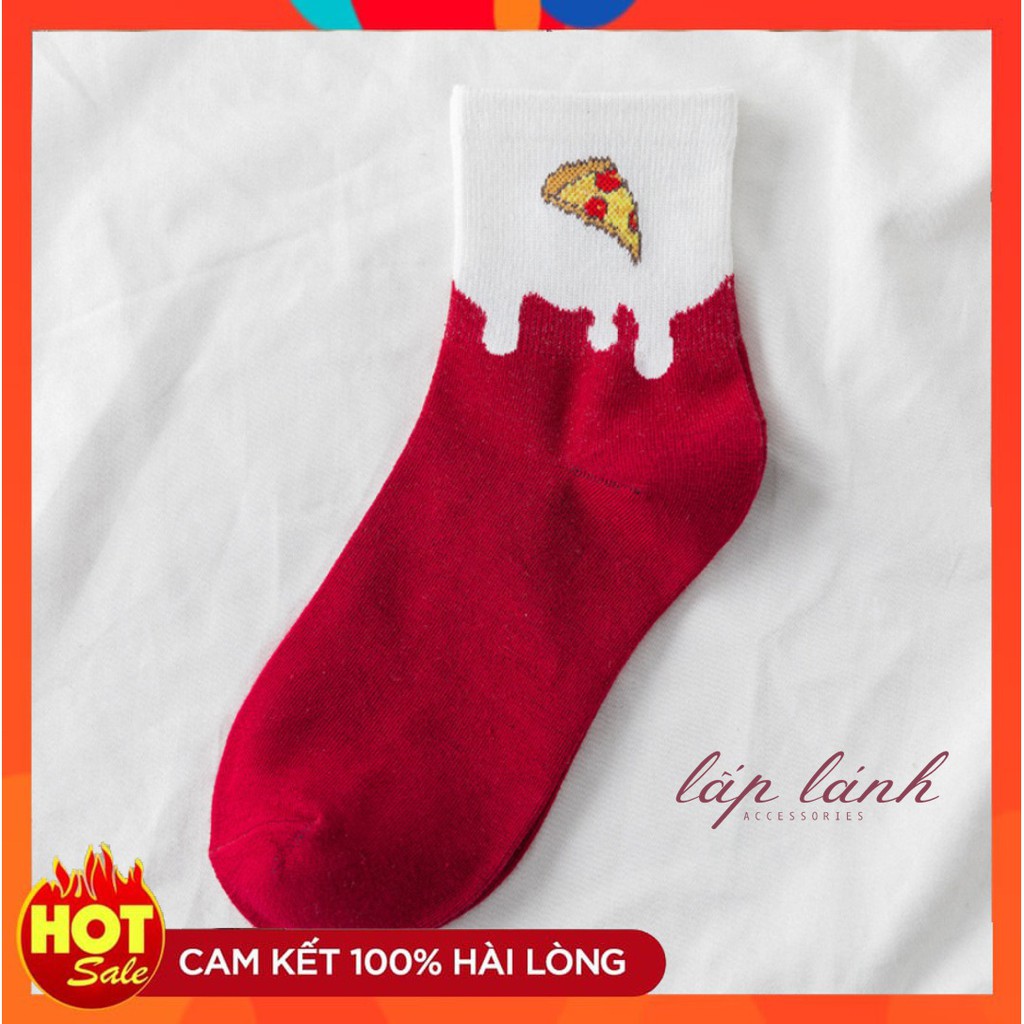 [Có sẵn] TẤT VỚ CỔ CAO PHỐI 2 MÀU TRÁI CÂY HỌA TIẾT ĐỘC LẠ QUÀ TẶNG NOEL GIÁNG SINH TÌNH YÊU Ý NGHĨA VALETINE VO014