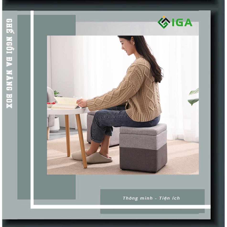 Ghế sofa, Ghế đôn gỗ giá rẻ IGEA-GC11