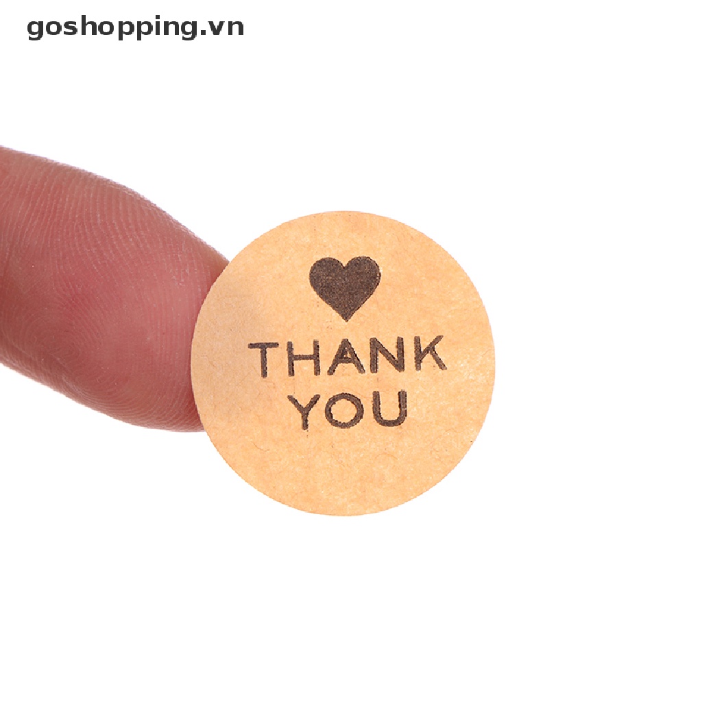 Set 500 miếng dán in chữ Thankyou trang trí đa dụng DIY