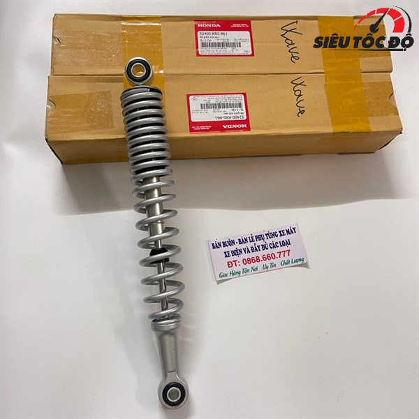 Xóc sau  Wave Alpha 100 đời đầu Màu Bạc  Zin Honda - 52400KRS861