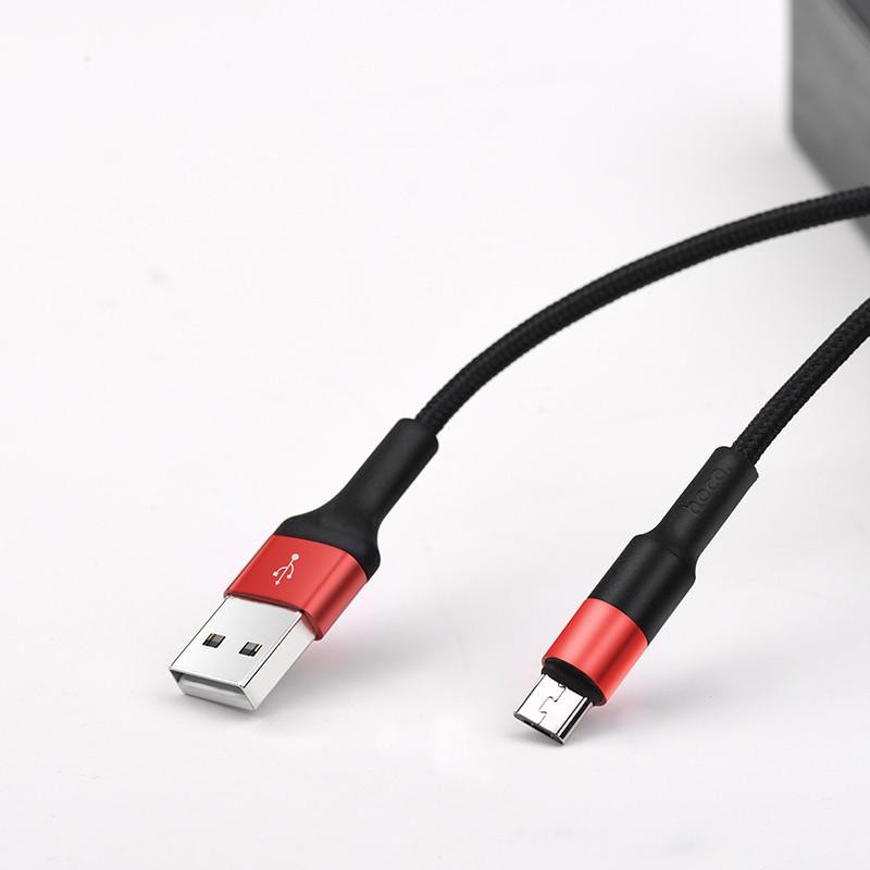 Cáp Sạc Nhanh Hoco X26 1m Micro USB Chính Hãng Chống Gãy, Chống Đứt (Mẫu ngẫu nhiên)