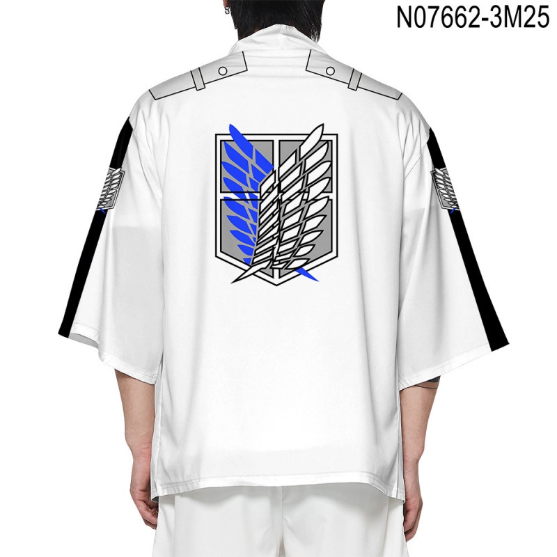 Áo Choàng Ngủ Kimono Levi Ackerman Eren Jaeger Mặc Ngủ Hóa Trang Haori