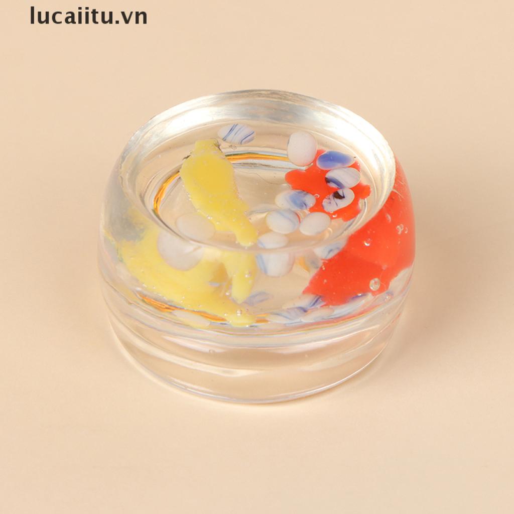 ^_^ 2pcs 1/12 Dollhouse Miniature Fish Tank Bowl Aquarium Doll House Home Ornaments [lucaiitu]