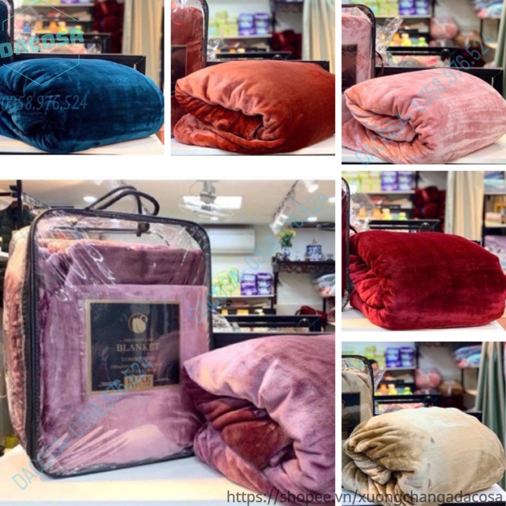 Chăn Lông Tuyết 💞Kèm Túi Xách💞 Blanket Hàng Nhập Khẩu