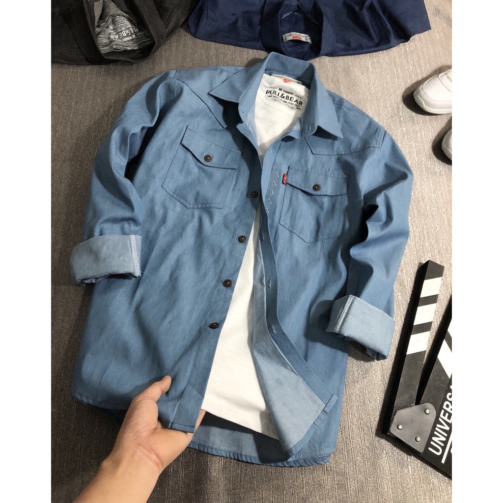 SƠ MI NAM DÀI TAY 2 TÚI