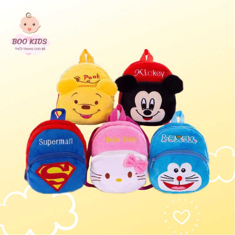 Balo Mẫu Giáo Cho Bé Lớp Mầm Non Hình Ngộ Nghĩnh Đáng Yêu Boo Kids
