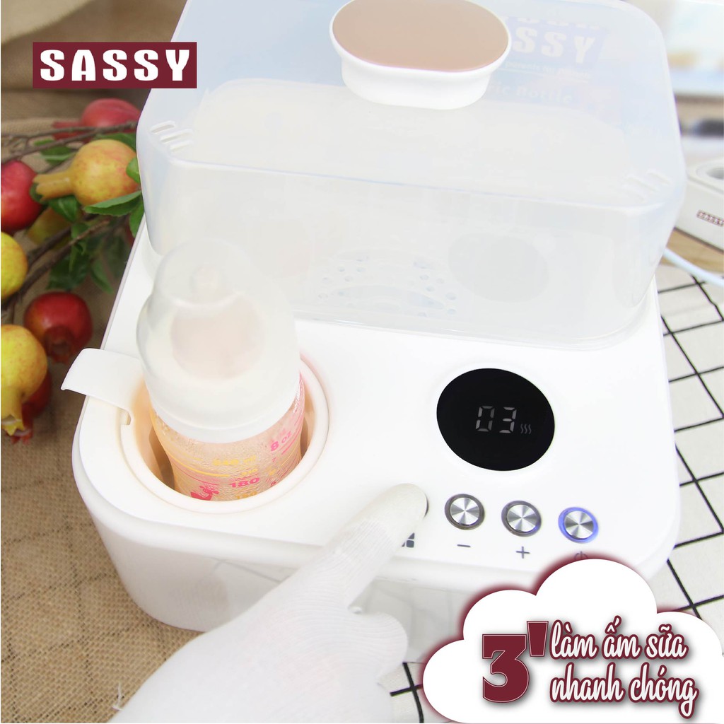 Máy tiệt trùng bình sữa và hâm sữa 2in1 Sassy - Hàng chính hãng - Bảo hành 12 tháng