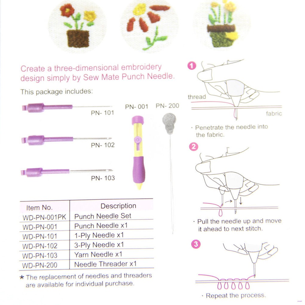 Bộ Dụng Cụ Thêu 3 Kích Cỡ