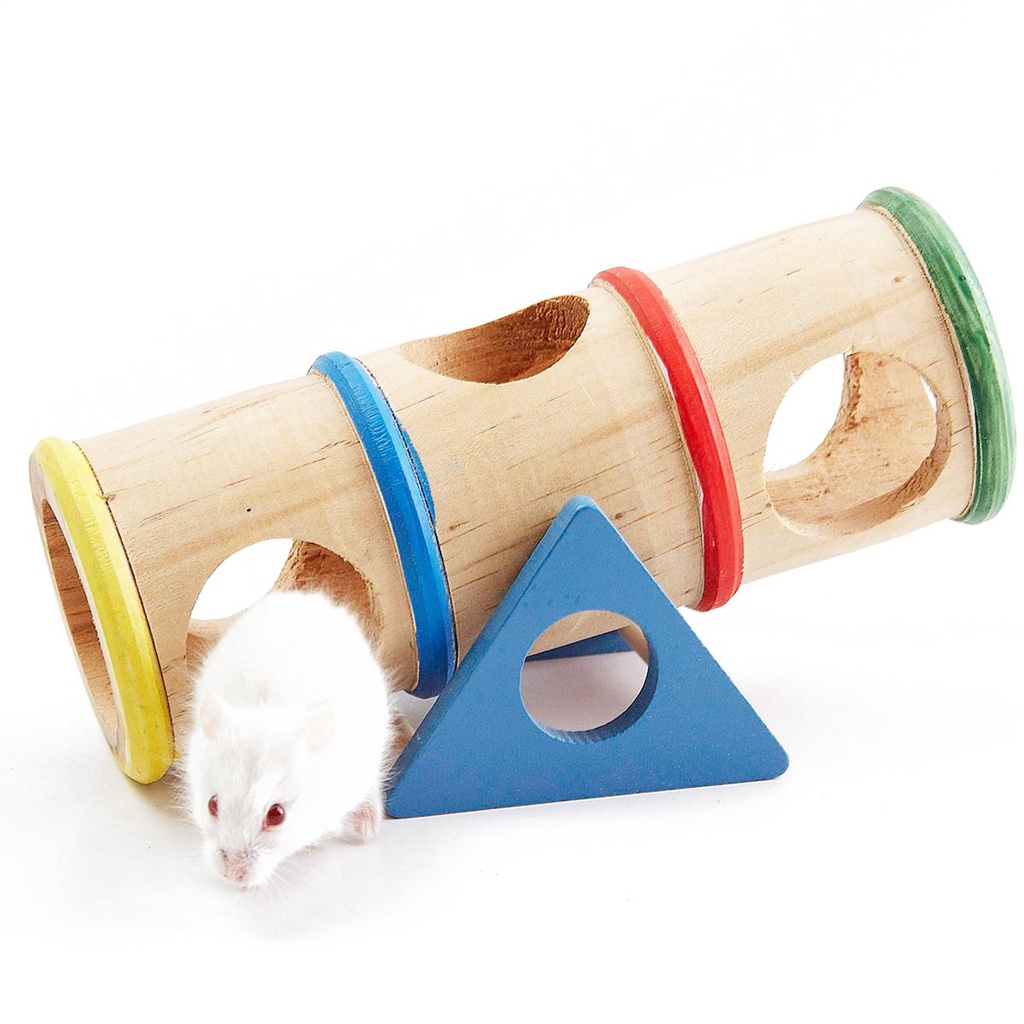 ELLSWORTH Đường Hầm Gỗ Đồ Chơi Cho Chuột Hamster