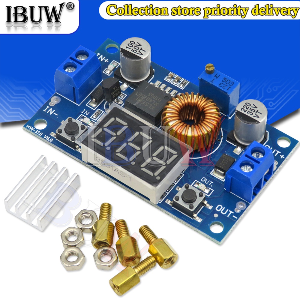 1 Mô Đun Giảm Áp Từ 5A 75W XL4015 DC 4.0-38V Xuống 1.25V-36V DIY