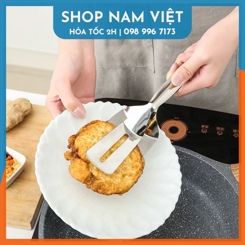 Kẹp Gắp Thịt Cá, Đồ Ăn Bản Lớn Bằng Inox