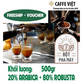 1KG cà phê kết hợp Arabica và Robusta loại bột cafe nguyên chất rang mộc 2 gói 500gr
