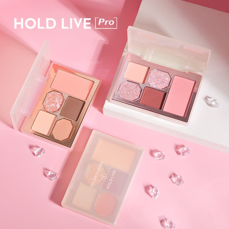 Bảng phấn mắt má hồng màu Nude/trà đào xinh xắn